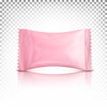 Mini packaging pink rectangular, sachet, stick